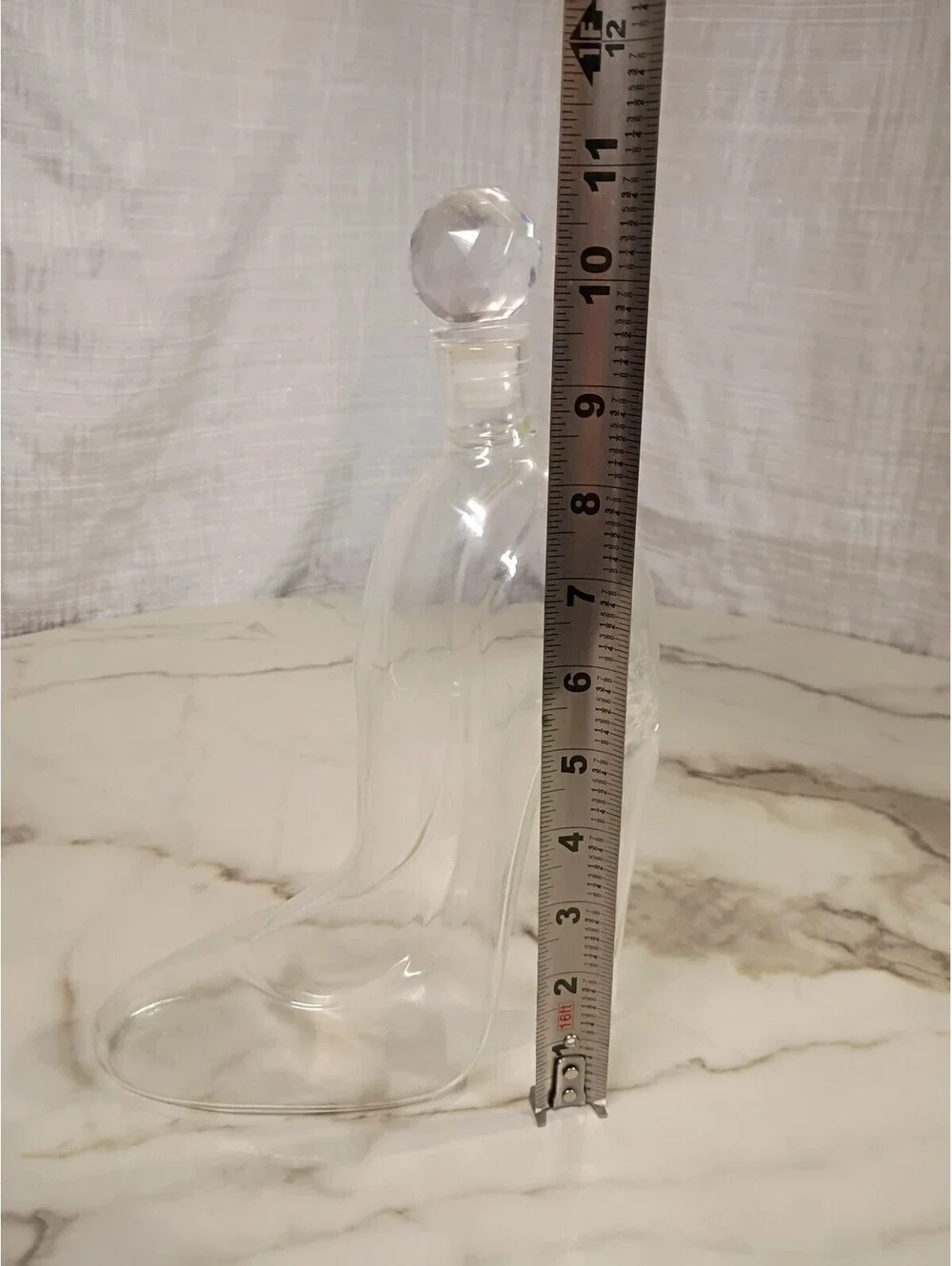 Clear Glass Stiletto High Heel Shoe Liquor Decanter Bar Accessories